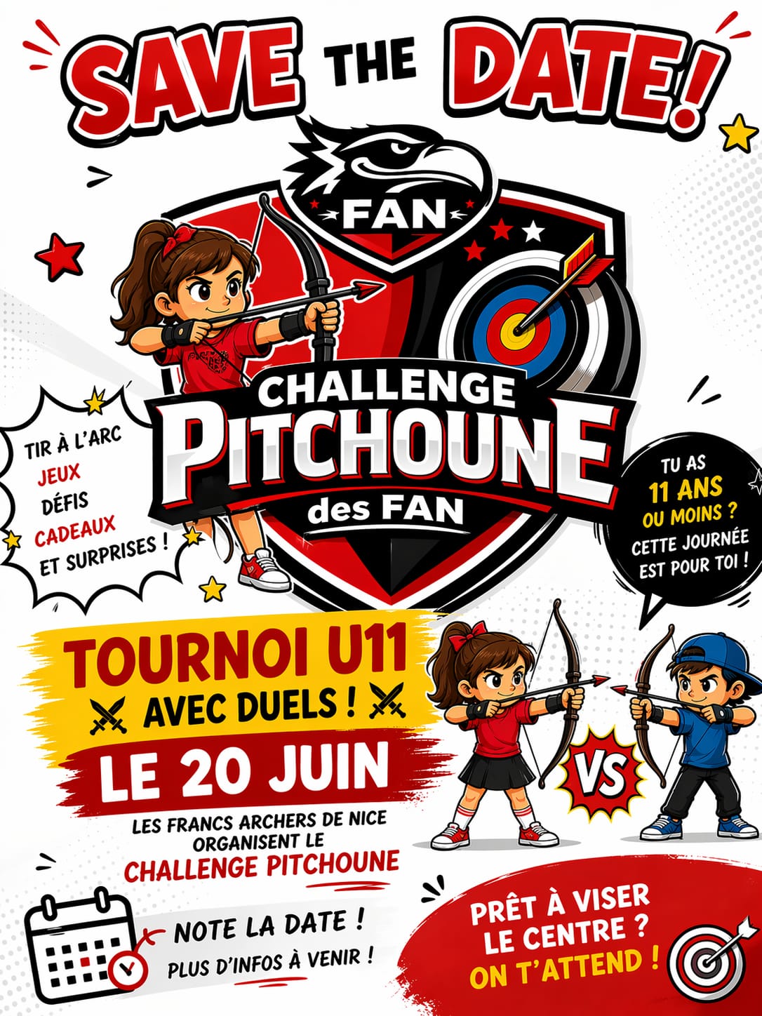 compétition à venir Challenge Pitchoune. pour les enfants de la categorie U11